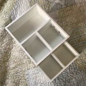 Wooden multilevel cosmetic storage box
